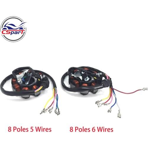 Magneto Stator 8 Pole Coil 5 Wire 200C 250CC CG Bashan Shineray Jinling Taotao Dirt Pit Bike ATV Quad Parts