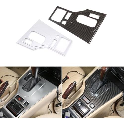 Car Styling Carbon Texture Interior Center Control Gear Shift Panel Frame Cover Trim For BMW 5 Series E39 1998 1999 2000 2001