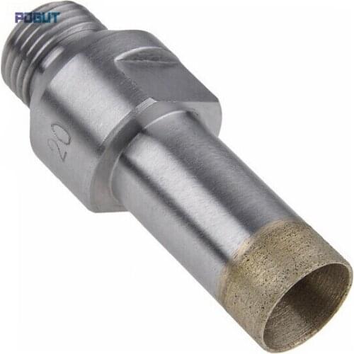 Diamond glass drill bit 20mm, 22mm, 24mm, Length 75mm, drill bit with screw