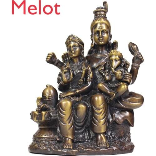 Holy Pure Copper Shiva Statue Decoration Trunk God of Wealth Ganesh Hindu God of Shiva Guardian Statue