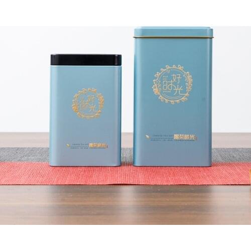 Xin Jia Yi Packaging Chocolate Bean Tube Style Metal Double Lid Hinged Food Tin Can