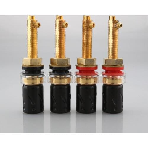 Viborg BP613G Pure Copper 24K Gold Plated Binding post Speaker Terminal hifi speaker amp long Binding post