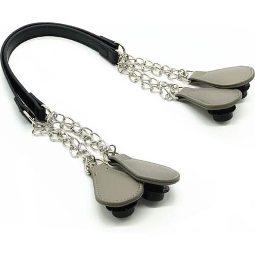 1 black and grey handle for obag bag handles