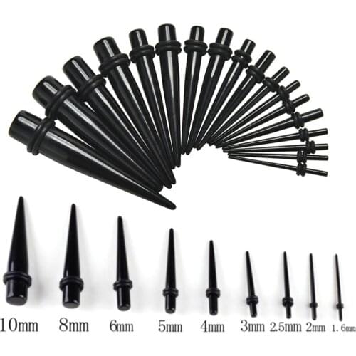 1 Pair Punk Crylic Ear Gauge Taper Tunnel Plug Expander Stretching Piercing Kit Sets 2019 Body Piercing Jewelry Ear Expanders