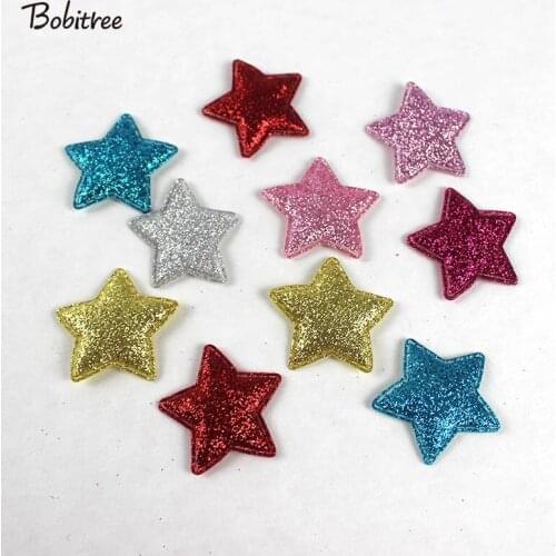 10pcs/lot cute flashing stars clothes bags patches DIY clothing decorative cloth handmade paste material