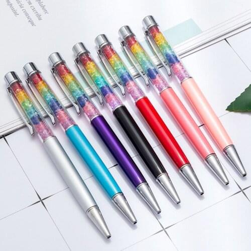 20pcs/set Factory Wholesale Crystal Ball Pen Cute Stationery Metal Ball Pen Wholesale Crystal Ballpoint Pen Wholesale