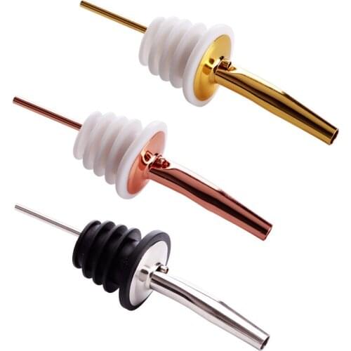 3pcs Stainless steel wine stopper Bottle Pourer Nozzle Olive Oil wine Dispenser Mouth Levert for whisky Cocktail Bar Accessories