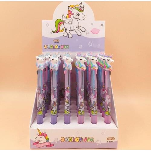 36 pcs/lot Creative 3 Colors Ballpoint Pen Cartoon Animal ball pens School Office writing Supplies Stationery Gift