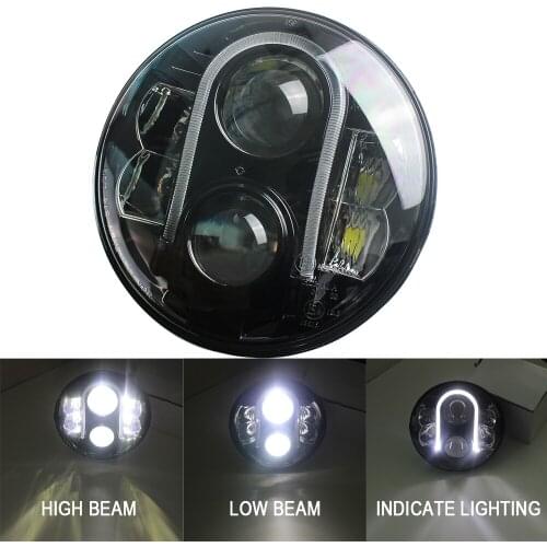 7 inch Led Motorcycle Headlight High low Beam with white DRL Round Car headlight Motorcycle For Fat Boy Road King Eletra Glide