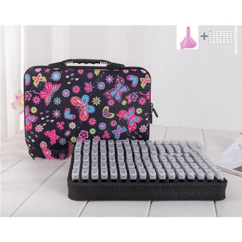80 bottles of diamond painting box tool container storage box handbag bead nail storage p zipper diamond embroidery accessories