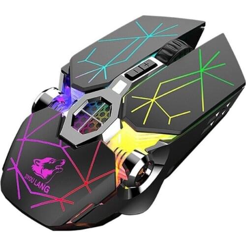 Wireless Optical Mechanical Mouse 2.4GHz bluetooth Backlight 3 Gears 2400DPI Adjustable Ergonomic Rechargeable Quiet Gaming Mice
