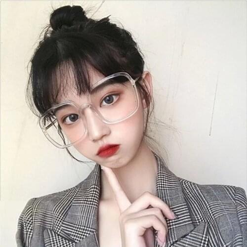 Unisex large frame square Plain glasses Optical Spectacle Anti blue light Computer glasses Myopia Glasses Nearsighted Eyewear -1