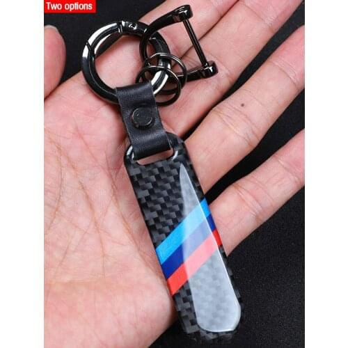 Carbon fiber Car Logo key ring keychain Car Styling for bmw M 1 3 5 X X1 X3 X5 E3 E5 Z4 E46 E39 E60 E90 E36 F30 F10