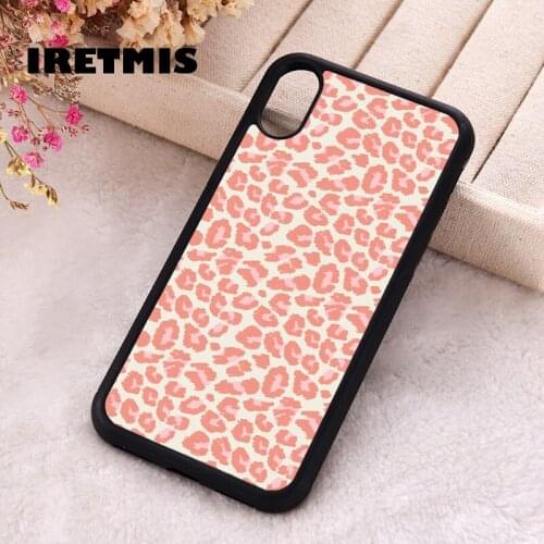 Iretmis 5 5S SE 2020 Phone Cover Case for iPhone 6 6S 7 8 Plus X Xs XR 11 12 Mini Pro Max Rubber Silicone Peachy Leopard