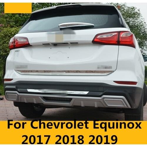 For Chevrolet Equinox 2017 2018-19 Stainless Steel Trunk Rear Protector Trim Cover Rear Bumper Protector Sill Car Tail Door Trim