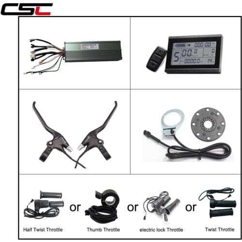 Ebike Brushless 18 Mosfet Sine Wave 45A Controller + LCD3 Display + Power cut-off Brake lever + Throttle + 18 Magnet PAS