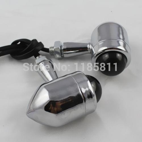 Chrome Amber Turn Signal Bullet Light For Honda VLX 600 V Star 1300 Virago 1100 XV1700 XV1600