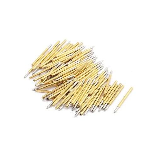 100pcs P125-B 2.0mm Dia 32mm Length Metal Spring Pressure Test Probe Needle