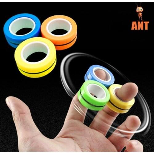 Fidget Toys Anti-Stress Magnetic Rings Unzipping Magic RingTools Kids Magnetic Ring Finger Spinner Ring Adult Decompression Toys