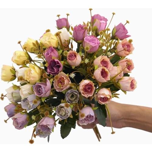Artificial Flower Decorations Beautiful Rose Bouquet Ornaments Home Decorative Rose Home