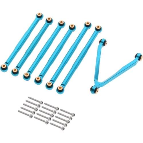 Metal Link Linkage Pull Rod Tie Rod Set for Axial SCX24 C10 B-17 AXI00001 AXI00002 1/24 RC Crawler Car Parts