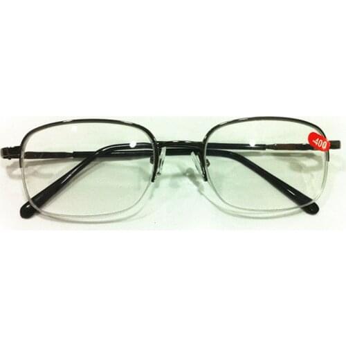 Men Women Myopia Reading Glasses Metal Half Frame Optical -100 -150 -200 To -400 M002