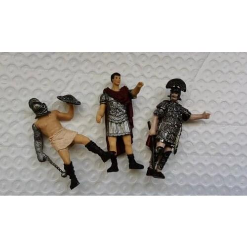 Pvc figure Doll model toy Ancient European Dolls Ancient Roman Gladiator Caaesarr Great Model Decoration 3pcs/set