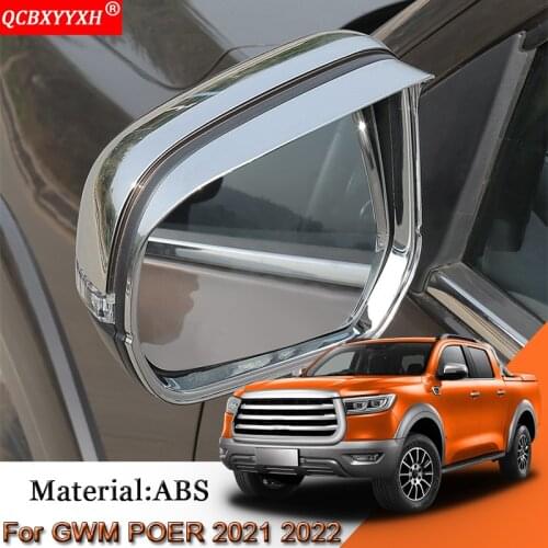Car Styling Car Rearview Mirror Rain Eyebrow Sequins Auto Rainproof Sticker Auto Accessories For Great Wall GWM POER 2021 2022