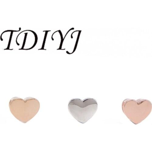 TDIYJ Love Heart Slide Charms Fit For 8MM Stainless Steel Mesh Bracelets Women Jewelry 12Pcs/lot