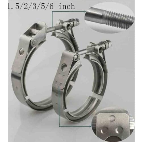 V band Clamp Universal Stainless steel 1.5/2/3/5/6 inch exhaust downpipe V band clamp clip High Quality