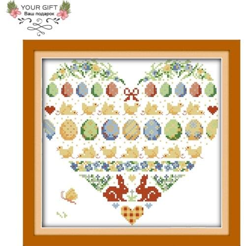 Your Gift KB003 14CT 11CT Counted and Stamped Home Decor Colored Egg Park Needlework Needlepoint Cross Stitch kits