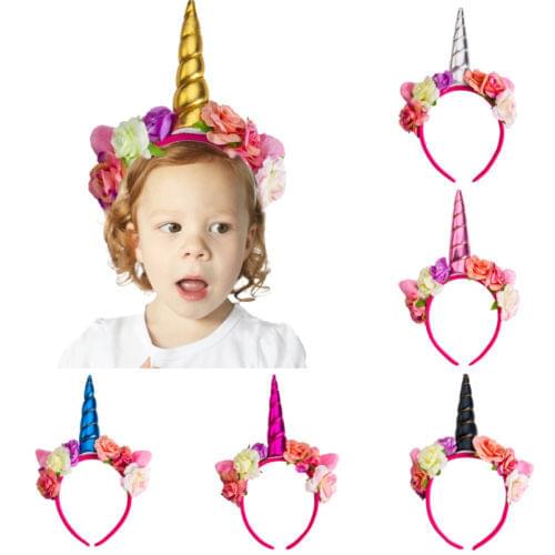 Magical Unicorn Horn Head Party Kid Hair Headband Fancy Dress Cosplay Decor