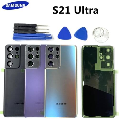 Back Cover Battery Housing Door Lid Shell For Samsung Galaxy S21 Ultra G998 G998B G998F G998U G998W Rear Glass Case + Tools