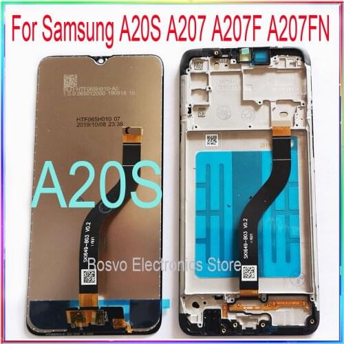 For Samsung A20S LCD screen display A207 A207F A207F/DS A207FN A207U A207W A207G/DS with touch with frame assembly