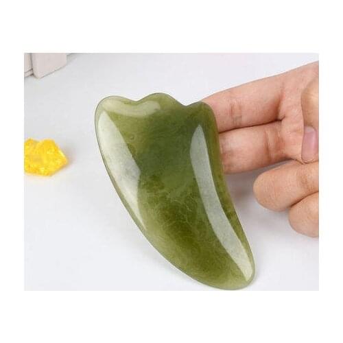 1pcs Natural Green Resin Face GuaSha Massager Board Rod Body Back Face Acupoint Massage Stick Health Care Tool