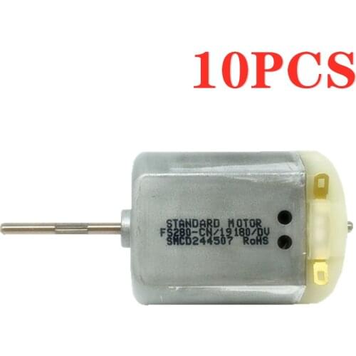 10PCS/LOT 280 carbon brush flat DC motor Long axis Automotive applications high quality High torque