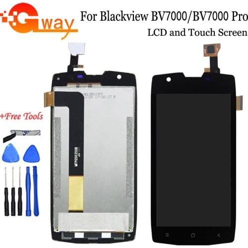 100% Tested 5.0" For Blackview BV7000 Lcd Display Touch Screen With Frame For Blackview BV7000 Pro Lcd Assembly Replacement