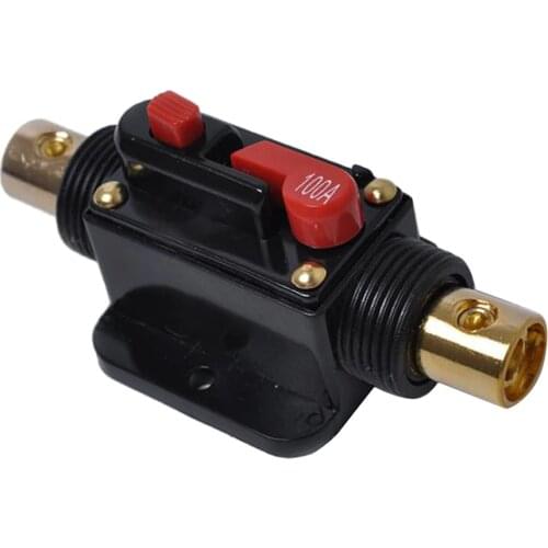 DC 12V-48V Inline Circuit Breaker 100A Manual Reset Switch Car Audio Fuse