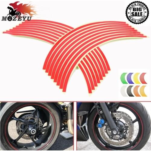 16 17inch/18inch wheel Motorcycle Wheel Tire Rim Stickers for SUZUKI GSR 600 750 GS500 GSX 1300 R honda CB600 HORNET 250 cb919