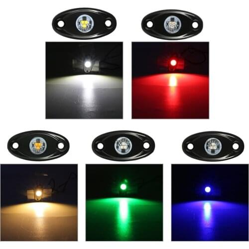 LED 4pcs Rock Light Waterproof Truck Boat Underbody Glow Trail Rig Lamps