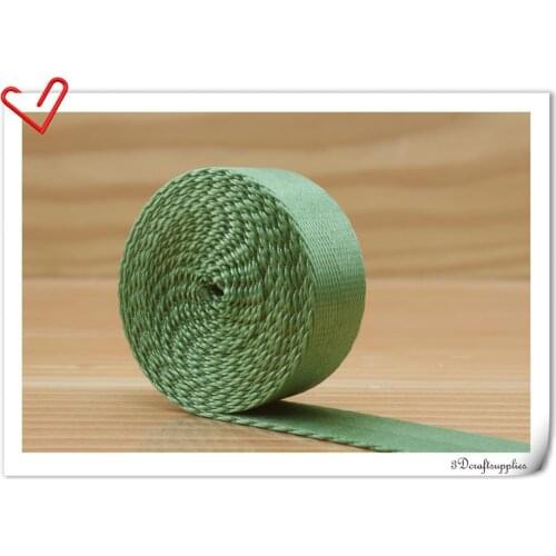 5 yards 3/4 inch(19mm) heavy weight nylon webbing for key fob strap Green ZE14