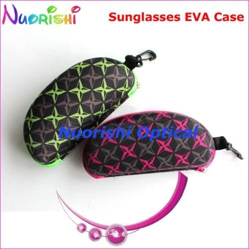 ML012 nice zipper sunglasses case EVA glasses eyewear case with hook free shipping