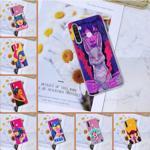 Cool Girl Cartoon Pretty Soft Silicone Transparent For Oppo Realme 5 6 X50 X2 Pro C3 X3 Xt C11 6i X Phone Case Back Cover