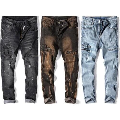 Мужские модные джинсы CLASSDIM China At AliExpress