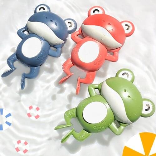 Baby Bath Toys Cute Swimming Frogs Duck Bathing Toy Wind-up Clockwork Games For Children infantil Toddler Water Gifts
