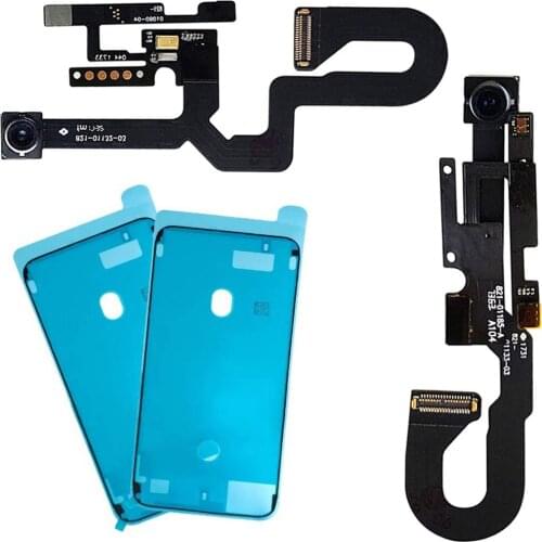 Face Front Camera With Sensor Proximity Light Microphone Flex Cable + Screen Waterproof Sticker For iPhone 7 7Plus 8G 8 Plus