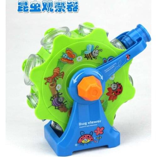 Science exploration toy biological len Rotating Insect Box Viewer Magnifying Lens Children Science Exploration Toy Biological