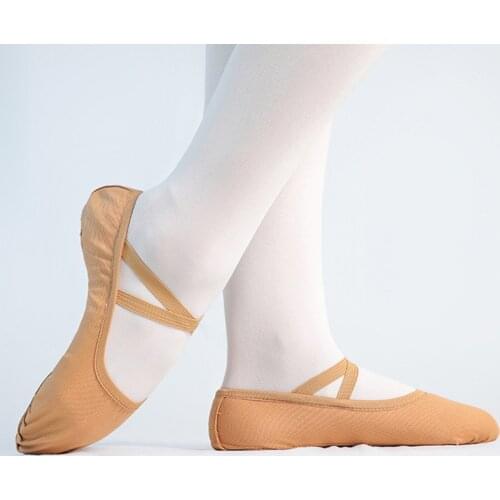 USHINE red professional full elastic shoelace training body shaping yoga Belly ballet dance shoes balletrina kids girl woman