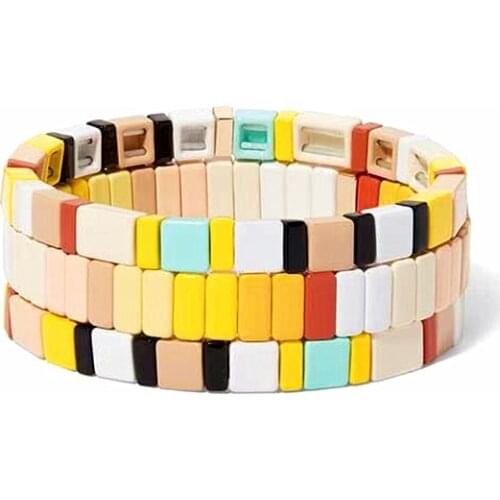 Armbanden voor vrouwen summer vsco girl bohemian rainbow Piano key women stretch bracelets pulseras hombre men couple bracelet