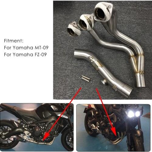 Motorcycle Modified Exhaust Muffler Middle Front Link Pipe Connector For Yamaha MT-09 FZ-09 MT09 MT 09 FZ 09 (Not For Tracer)